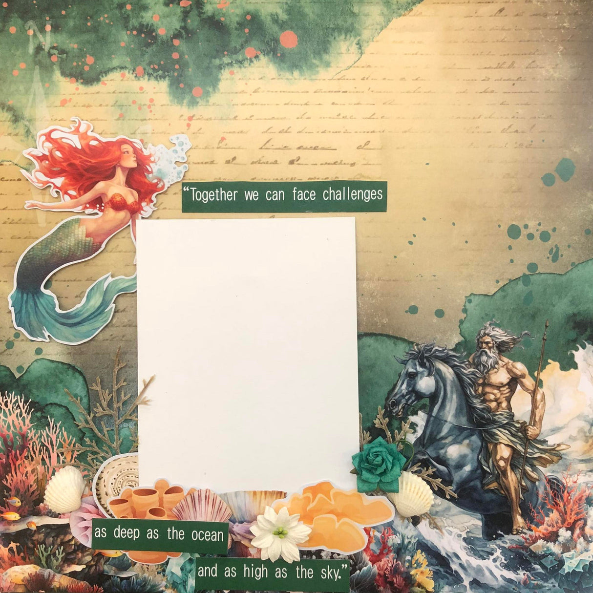 3Quarter Designs Poseidon's Kingdom 12x12 Scrapbook Collection