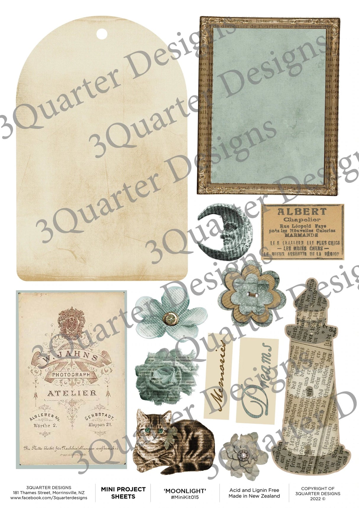 3Quarter Designs - Mini Project Sheet - Moonlight