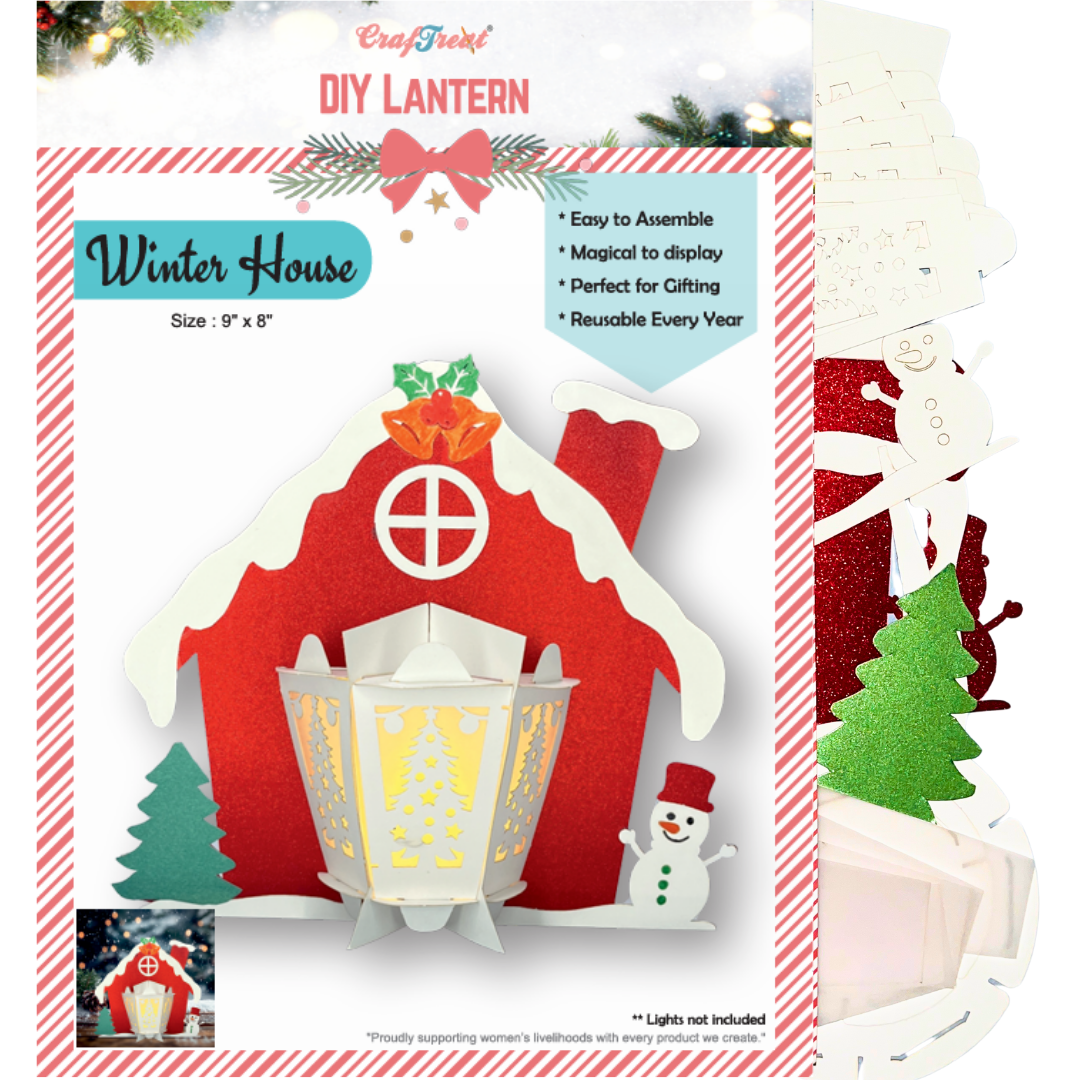CrafTreat DIY Paper Lanterns - Winter House