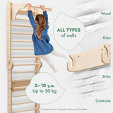 3in1: Wooden Swedish Wall / Climbing ladder for Children + Swing Set + Slide Board
