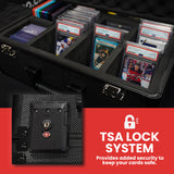 EVORETRO Aluminum Graded Card Storage Box, TSA Lock