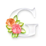 Floral Alphabet Collection Paper Quilling Template Pad