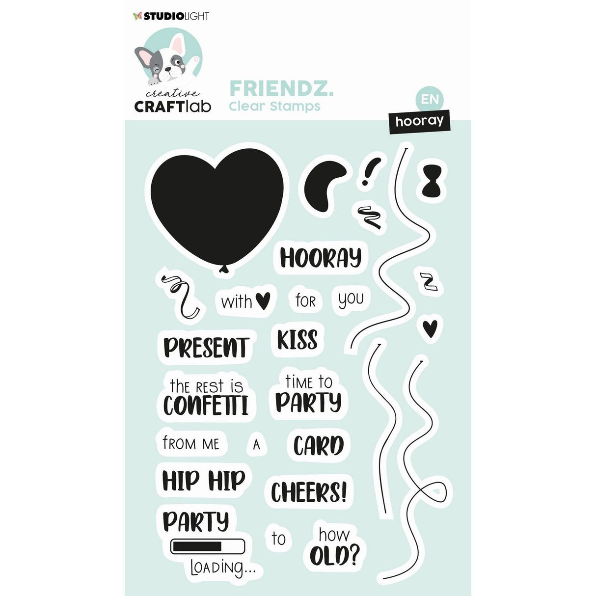 Creative Craft Lab - Friendz "Hooray" Clear Stamps