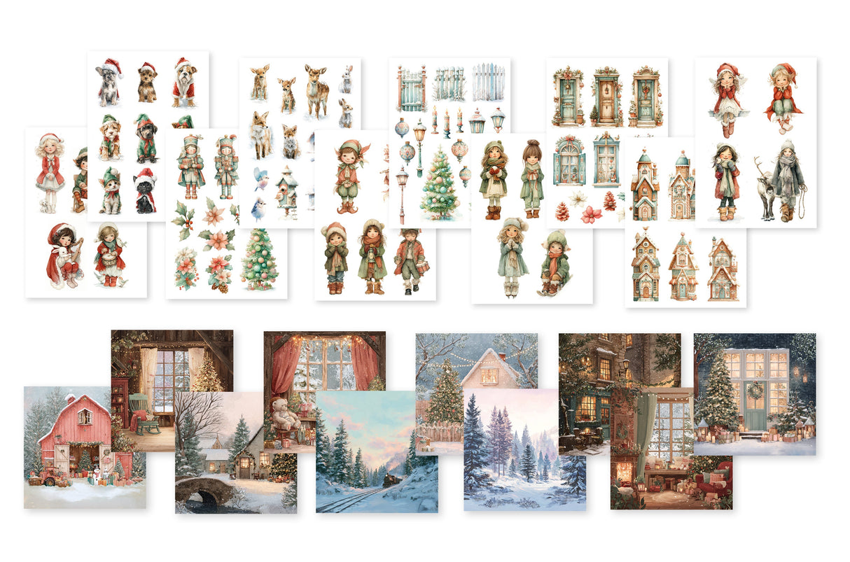 Dutch Doobadoo DDBD Collage Paperset Merry & Bright