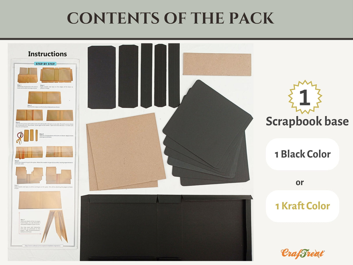 CrafTreat Scrapbook Blanks - Basic 8x8 - Kraft Color