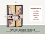 CrafTreat Scrapbook Blanks - FlipFlap Gatefold - Black & Kraft Color