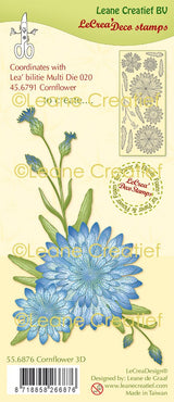 Lecreadesign Deco Clear Stamp Cornflower 3D