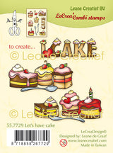 LeCreaDesign Combi Clear Stamp Let’s Have Cake