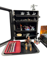 Aluminum Miniatures Display Case with 5 Magnetic Trays