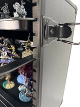 Aluminum Miniatures Display Case with 5 Magnetic Trays