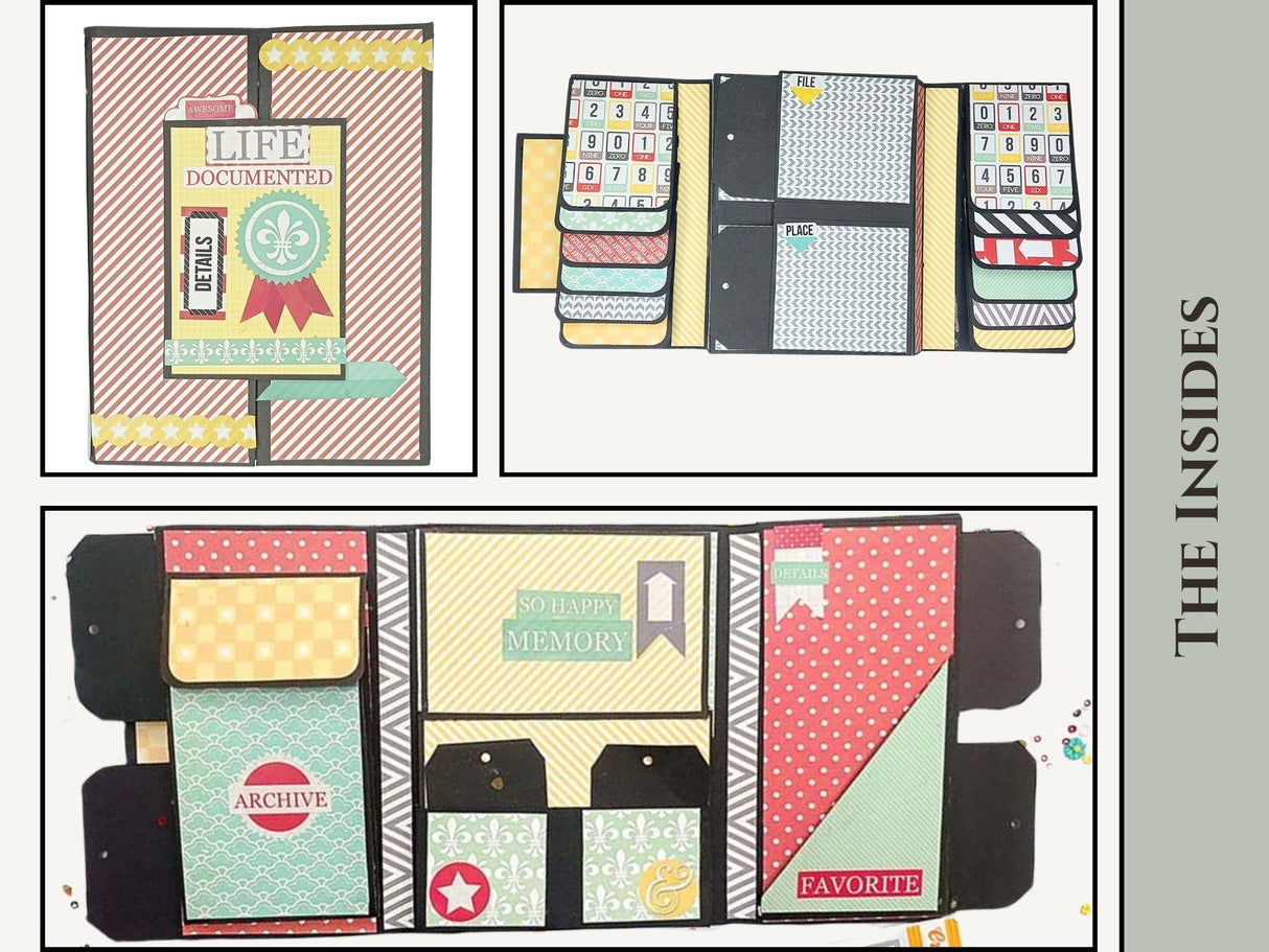 CrafTreat Scrapbook Blank Precut Album Base - Gate Fold Folio - White