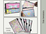 CrafTreat Scrapbook Blanks - Accordion Inserts Handbag - Black & Kraft Color