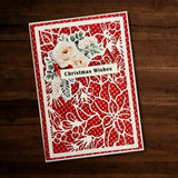 Christmas Poinsettia Coverplate Metal Cutting Die 30156