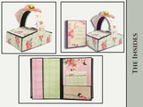 CrafTreat Picnic Basket Mini Album DIY Scrapbook Blank - Black