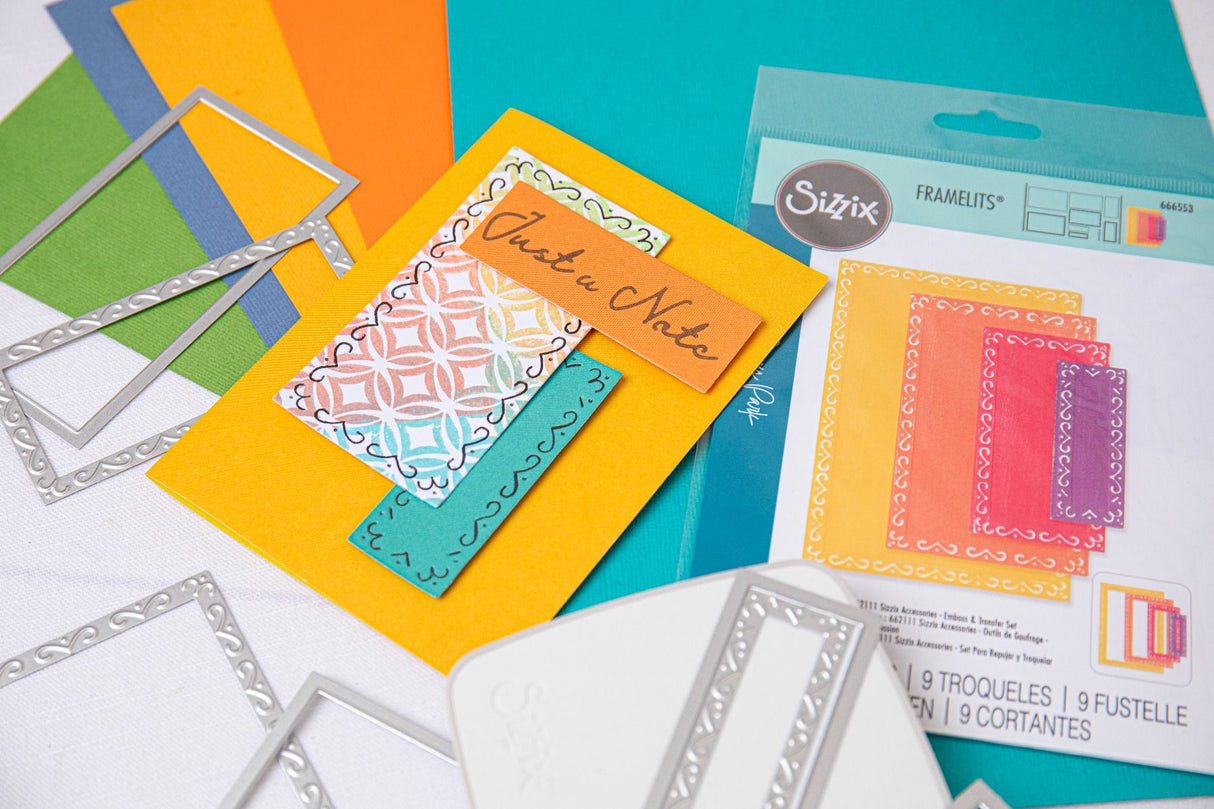 Sizzix Framelits Die Set 9PK Fanciful Framelits Renee Deco Rectangles by Stacey
