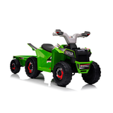 Toddlers 6V 6-Wheel Fun on Wheels ATV with Trailer, Bluetooth Music Player & Megaphone