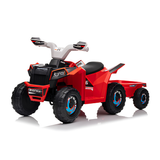 Toddlers 6V 6-Wheel Fun on Wheels ATV with Trailer, Bluetooth Music Player & Megaphone