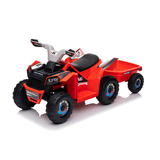 Toddlers 6V 6-Wheel Fun on Wheels ATV with Trailer, Bluetooth Music Player & Megaphone