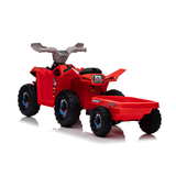 Toddlers 6V 6-Wheel Fun on Wheels ATV with Trailer, Bluetooth Music Player & Megaphone