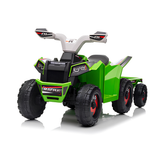 Toddlers 6V 6-Wheel Fun on Wheels ATV with Trailer, Bluetooth Music Player & Megaphone