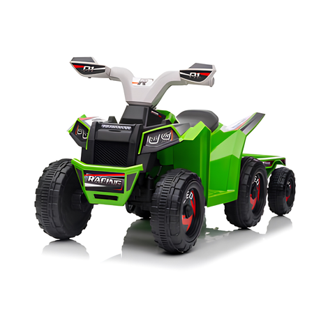 Toddlers 6V 6-Wheel Fun on Wheels ATV with Trailer, Bluetooth Music Player & Megaphone