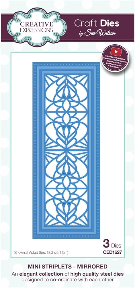 Mini Striplet Collection Mirrored Die showcasing an elegant design for precision crafting and DIY projects.