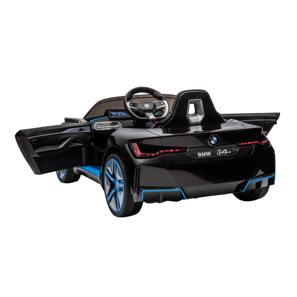Voiture pour enfants BMW I4 12 V : voiture électrique 4x4 sous licence pour enfants