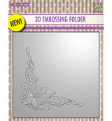 Nelle Choice 3D Embossing Folder - Poinsettia Corner