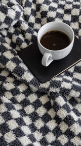 Turbulence & Baby's Breath Check Print Extended Throw