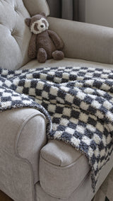 Turbulence & Baby's Breath Check Print Toddler Blanket