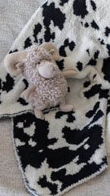 Tap Shoe &  Baby's Breath Cow Print Toddler Blanket