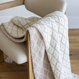 Rainy Day & Baby's Breath Diamond Point 2.0 with Tassels Print Extended Throw