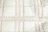 Blushing Beige & White Plaid Print Extended Throw