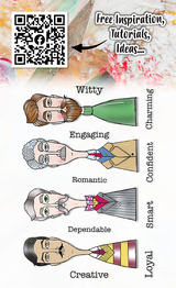AALL and Create - A6 Stamp Set - The Gentlemen