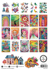 ABM Cut And Paste Book Whimsical World Art By Marlene 40 Sheets