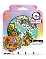 ABM Cling Rubber Stamp Ornament Trio Art by Marlene 3 Pieces