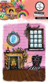 ABM Clear Stamp Scene Building Art By Marlene 8 Pieces