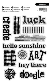 ABM Clear Stamp Bold Words Art By Marlene 12 Pieces