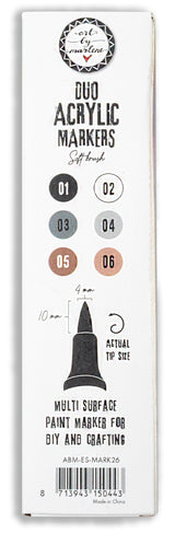 ABM Duo Acrylic Markers Browns Essentials 3 PC