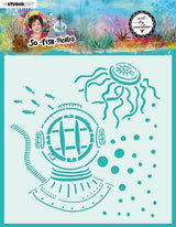 ABM Mask Diver So-Fish-Ticated 200x200mm nr.10