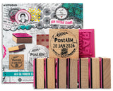 ABM Wooden Stamp Set Rubber Stamps Signature Collection 120x120x23mm 9 PC nr.595