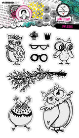 ABM Clear Stamp Owlicious Signature Collection 148x210x3mm 9 PC nr.637