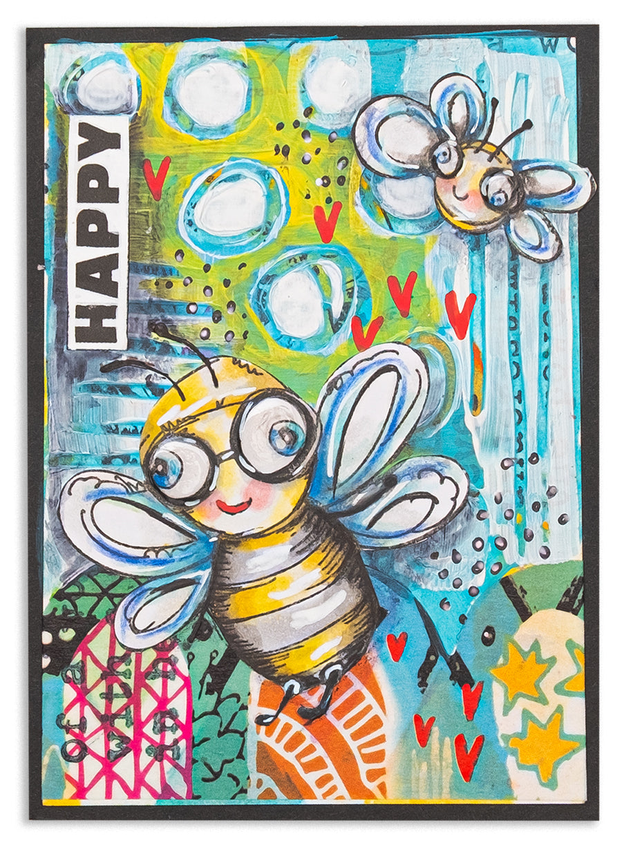 ABM Cling Stamp Flying Friends Signature Collection 2 PC
