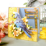 Beautiful Birds Deco-Large Set - Budgie Blossoms