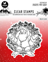 BL Clear Stamp Wreath Santa Essentials 120x120x3mm 1 PC nr.300