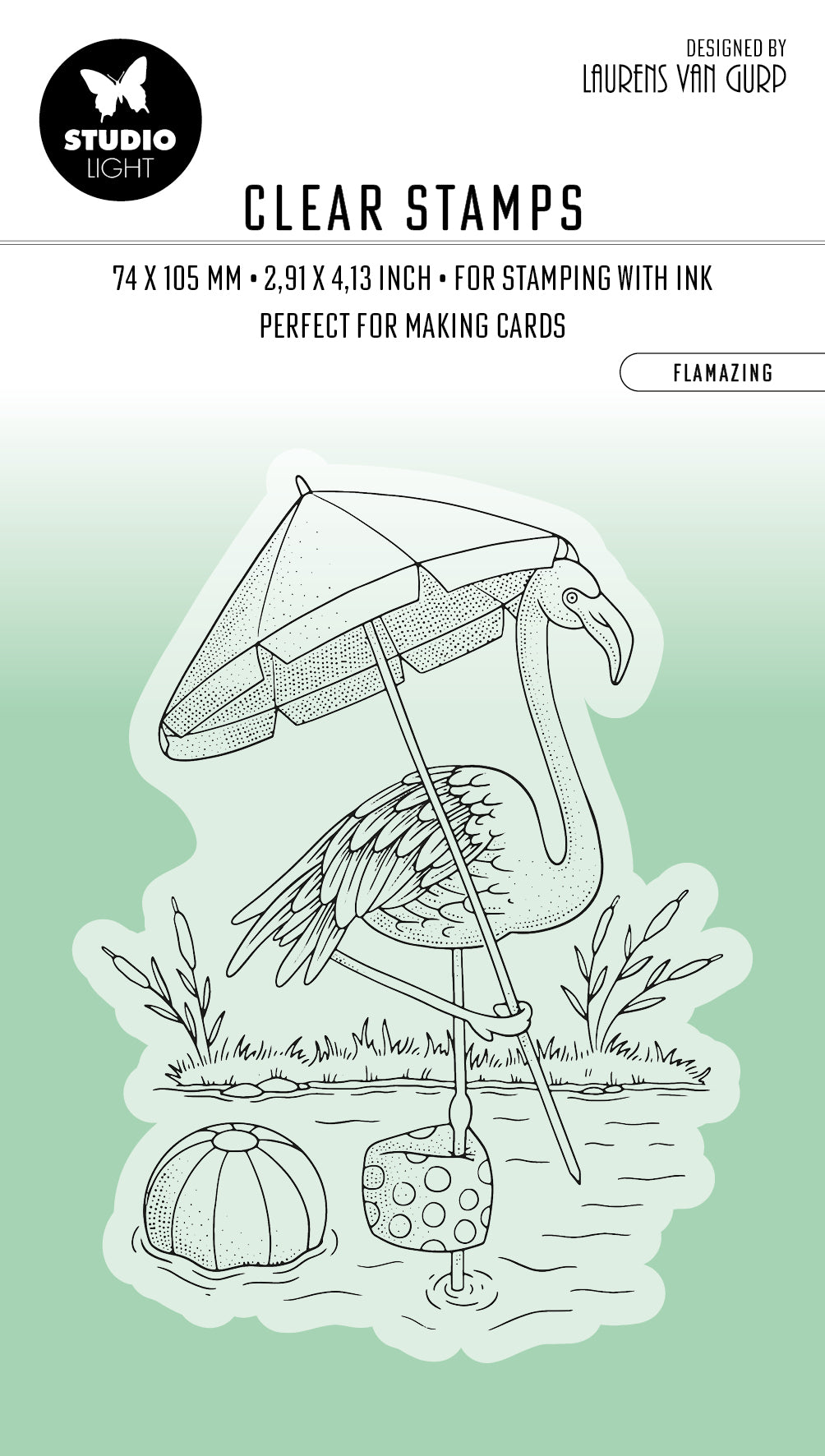 BL Clear Stamp Flamazing By Laurens 88x64x3mm 1 PC nr.457
