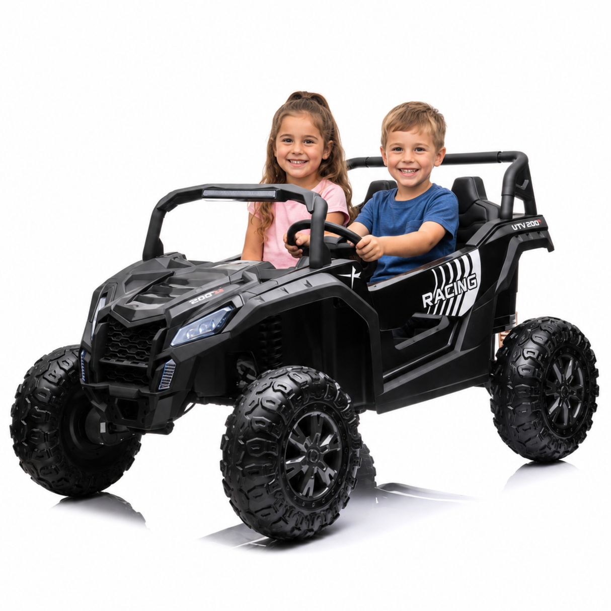 24V Ultra Treck XXL 4x4 2-Seater Ride-On UTV Buggy W/ Rubber Wheels, Music Player & RC