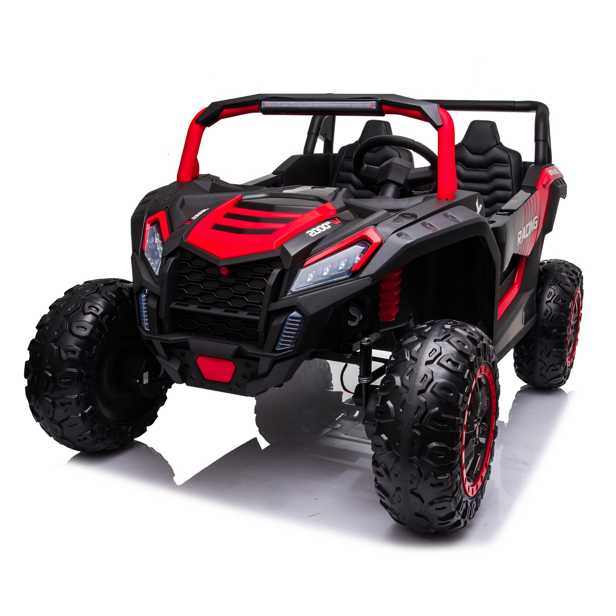 24V Ultra Treck XXL 4x4 2-Seater Ride-On UTV Buggy W/ Rubber Wheels, Music Player & RC