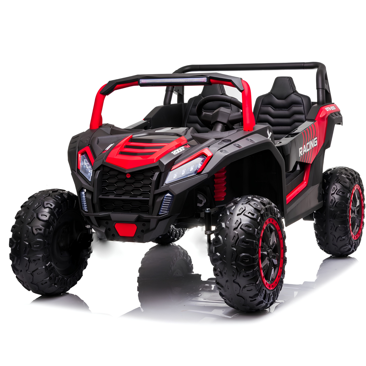 24V Ultra Treck XXL 4x4 2-Seater Ride-On UTV Buggy W/ Rubber Wheels, Music Player & RC