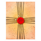Sealed Cord & Faux Seal Sentiments Press Plate & Die Set from the Pressed Posies Collection
